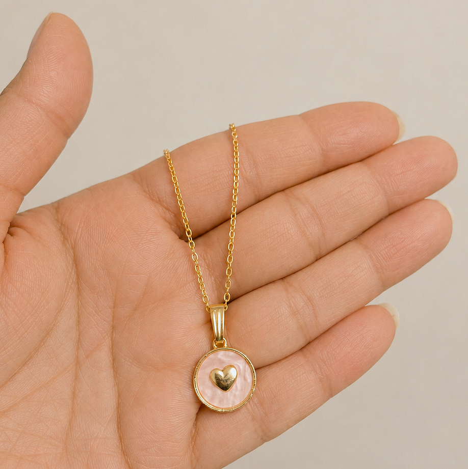 Blush Heart Pendant Necklace