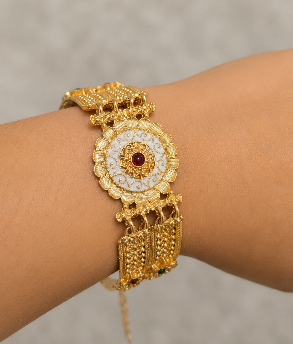 Vintage Floral Cuff Bracelet