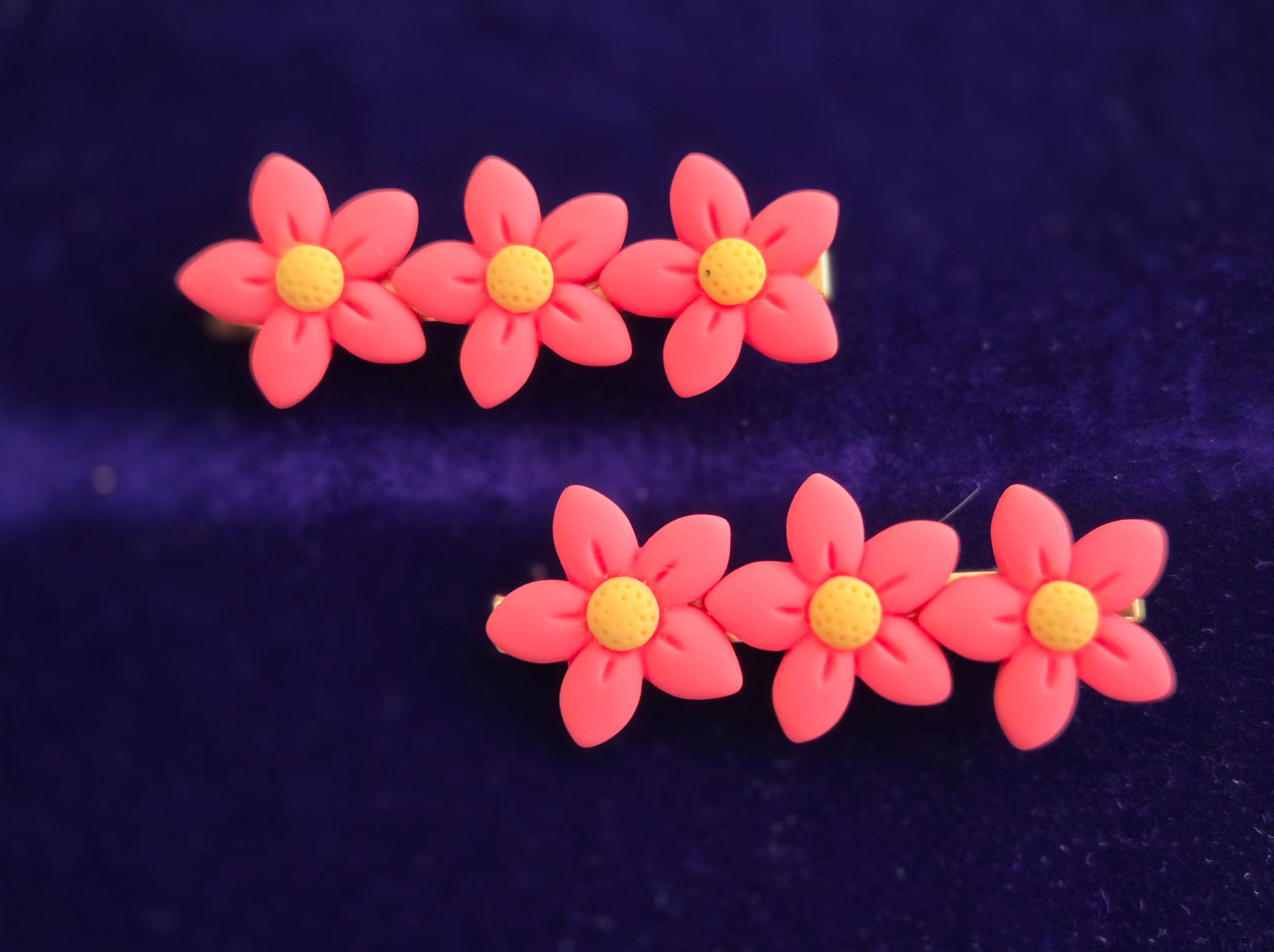 Pink Daisy Flower Hair Clip