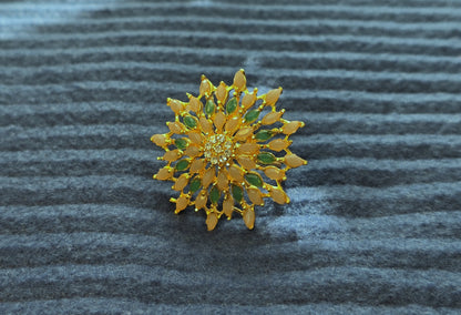 Sunflower Blossom Adjustable Ring