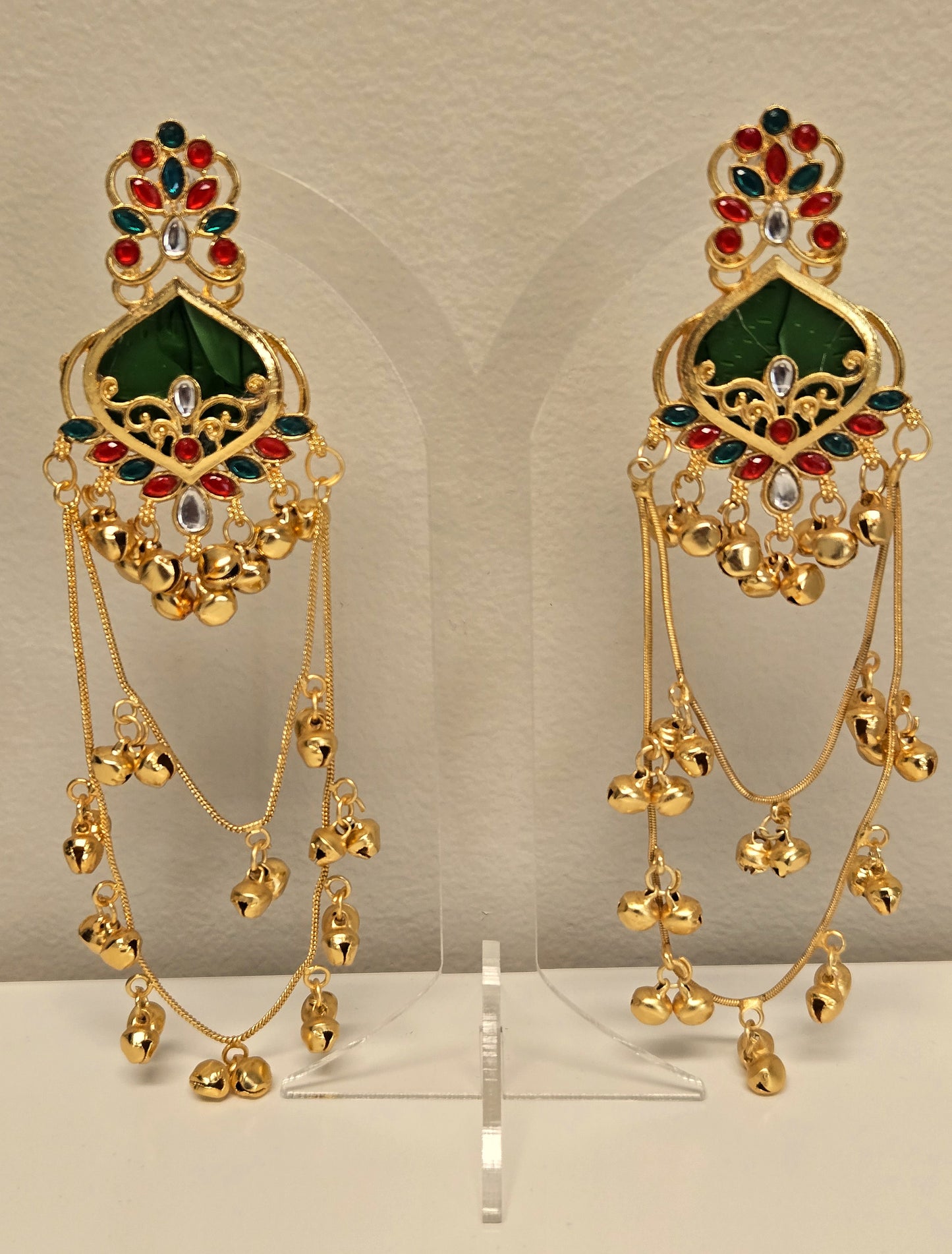 Emerald Ruby Kashmiri Earrings