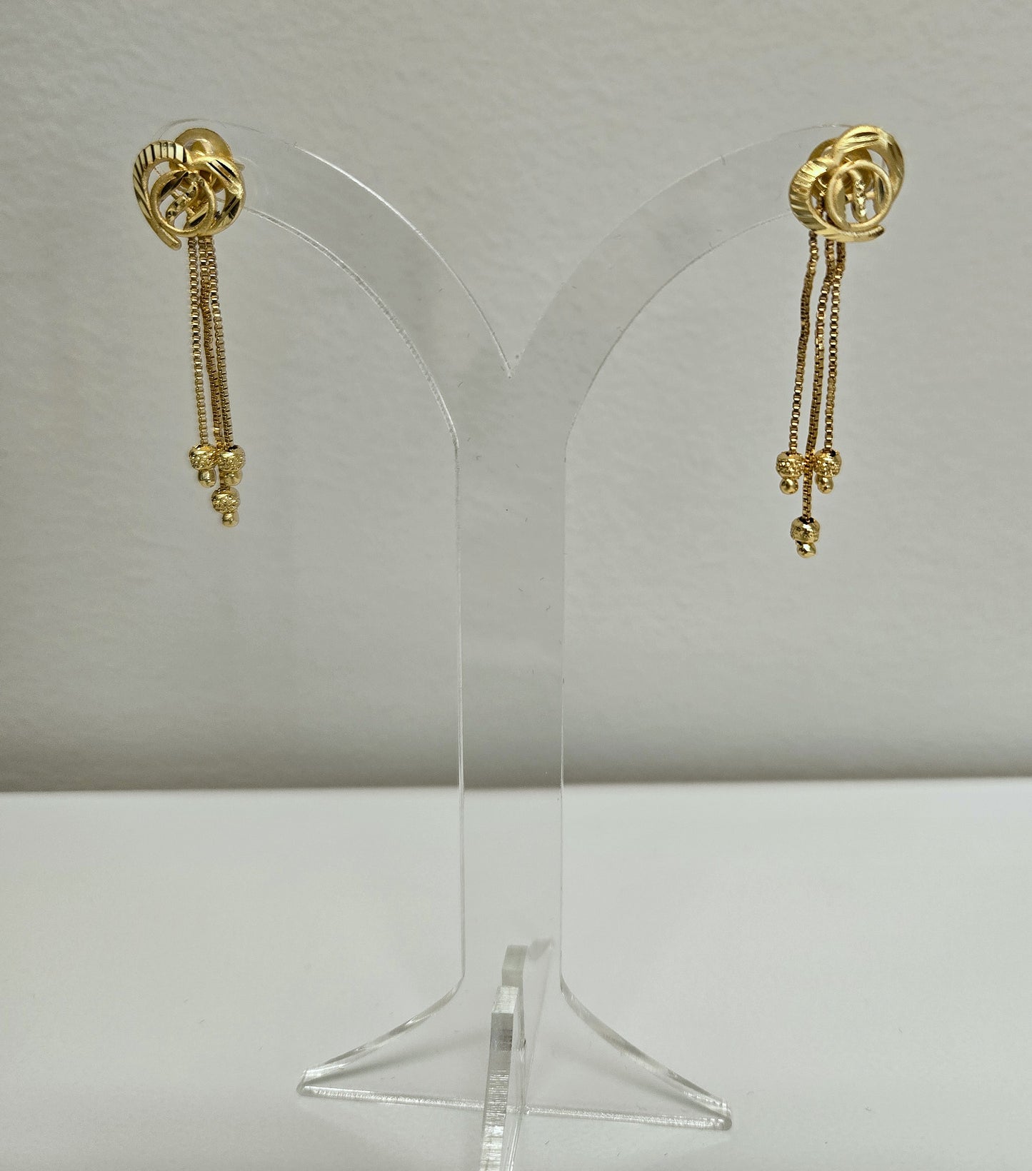 Gold Finish Dangle Earrings