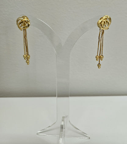 Gold Finish Dangle Earrings