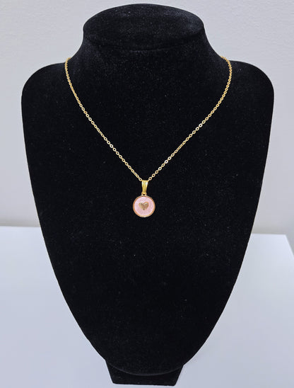 Blush Heart Pendant Necklace