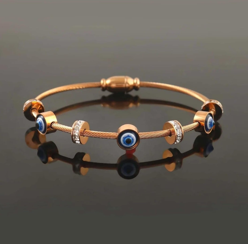 Stainless Steel Evil Eye Bracelet