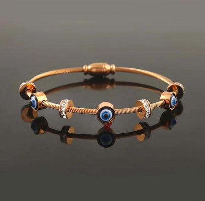 Stainless Steel Evil Eye Bracelet