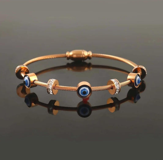 Stainless Steel Evil Eye Bracelet