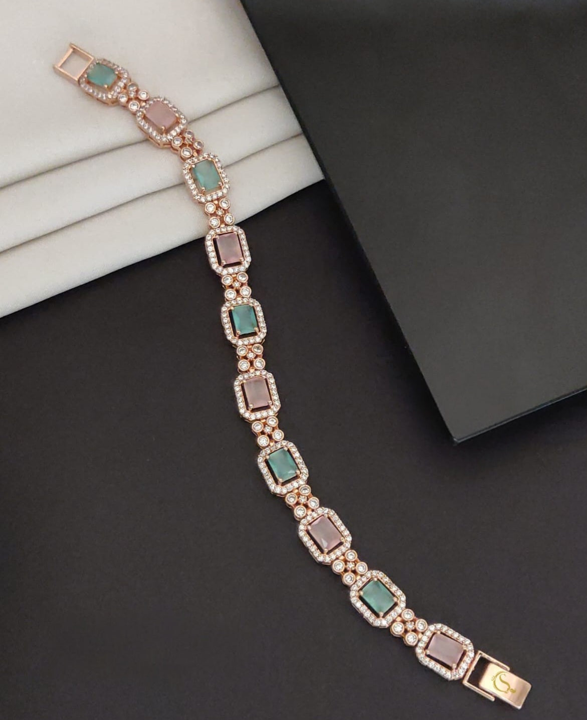 Pastel Square Crystal Bracelet