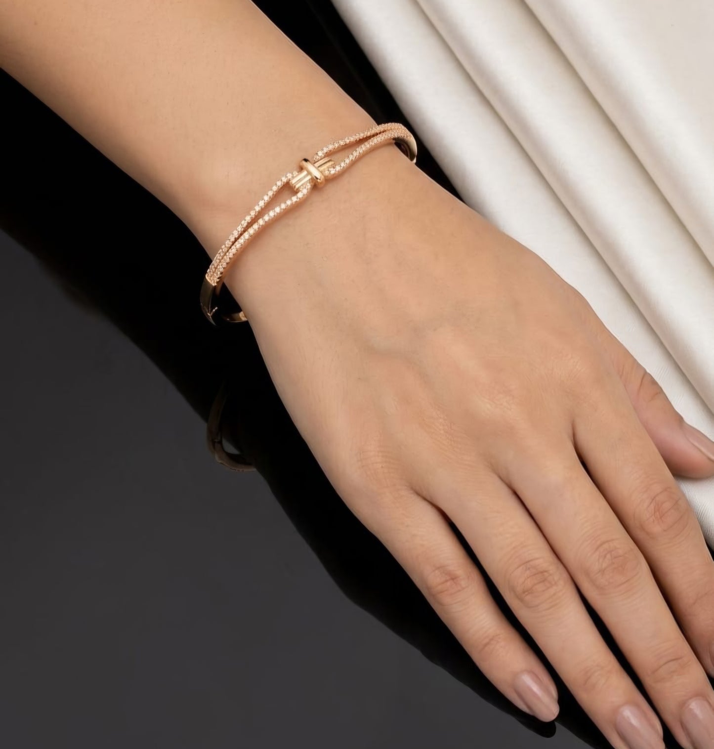 Rose Gold Rope Knot Bracelet