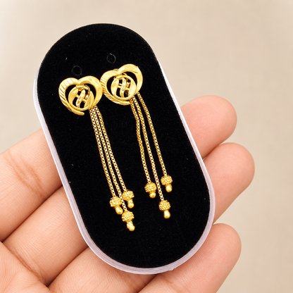 Gold Finish Dangle Earrings