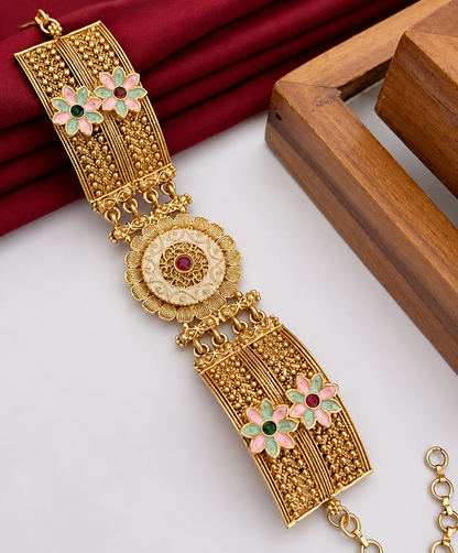 Vintage Floral Cuff Bracelet