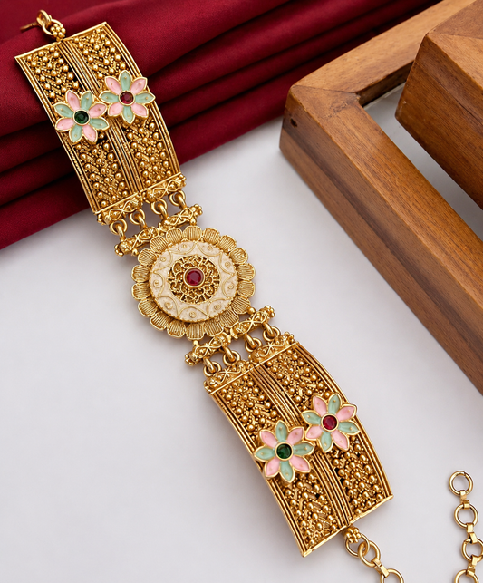 Vintage Floral Cuff Bracelet
