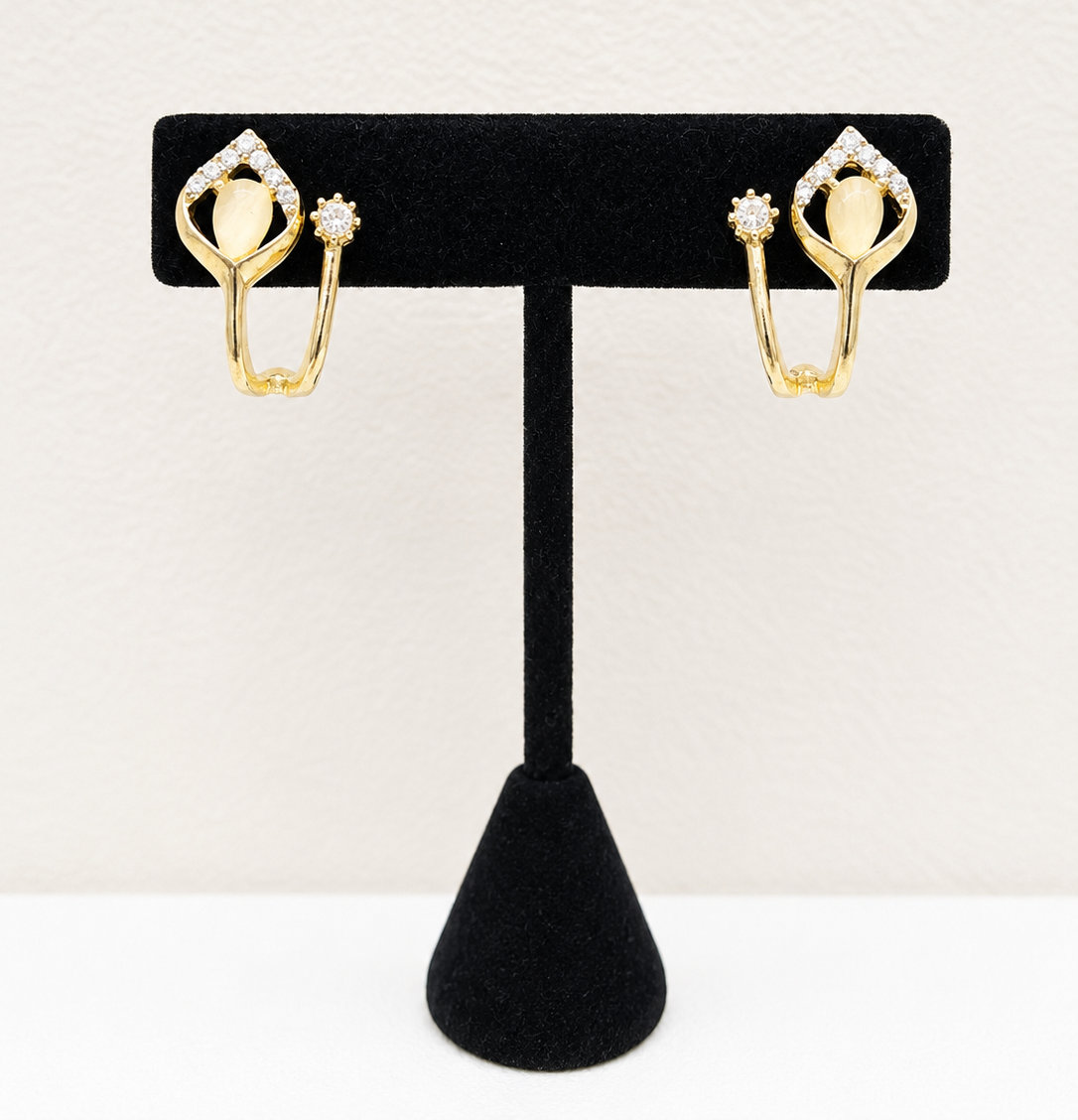 Gold Ivory Pearl Tulip Earrings