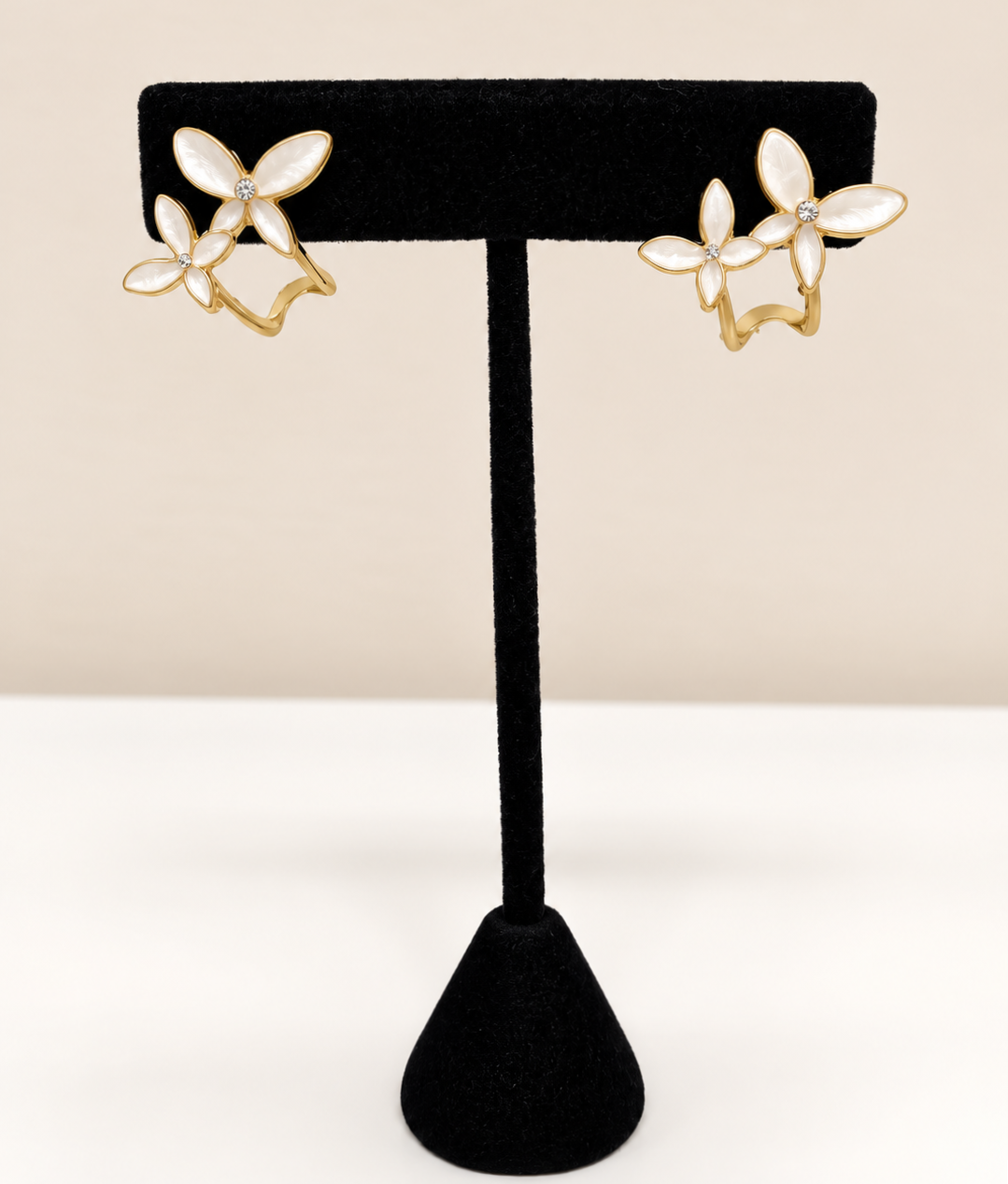Ivory Butterfly Ear Cuffs