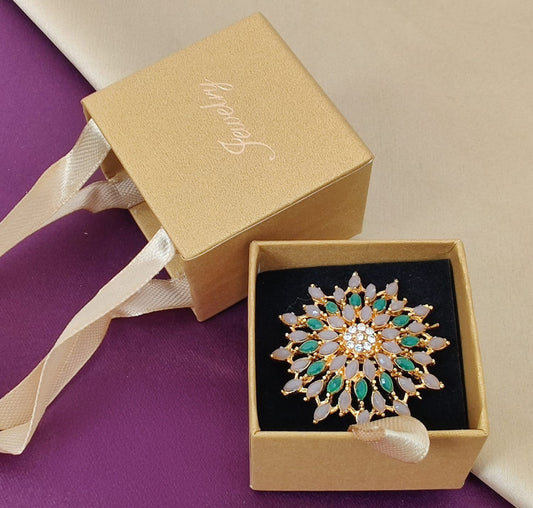Sunflower Blossom Adjustable Ring