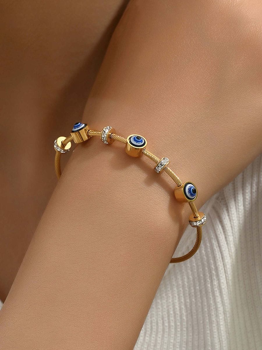 Stainless Steel Evil Eye Bracelet