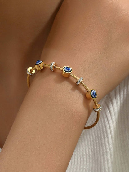 Stainless Steel Evil Eye Bracelet
