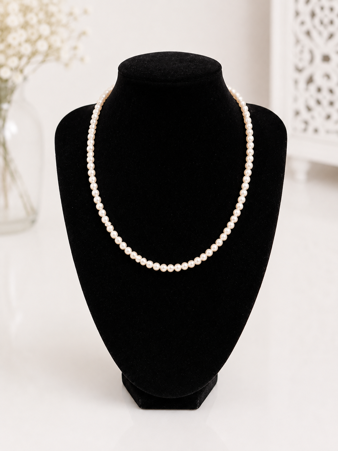 Classic Pearl Strand Chain Necklace
