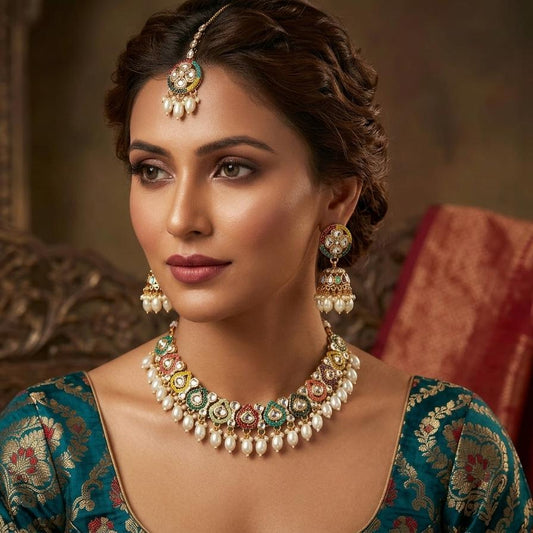 Multicolor Pearl Necklace Set