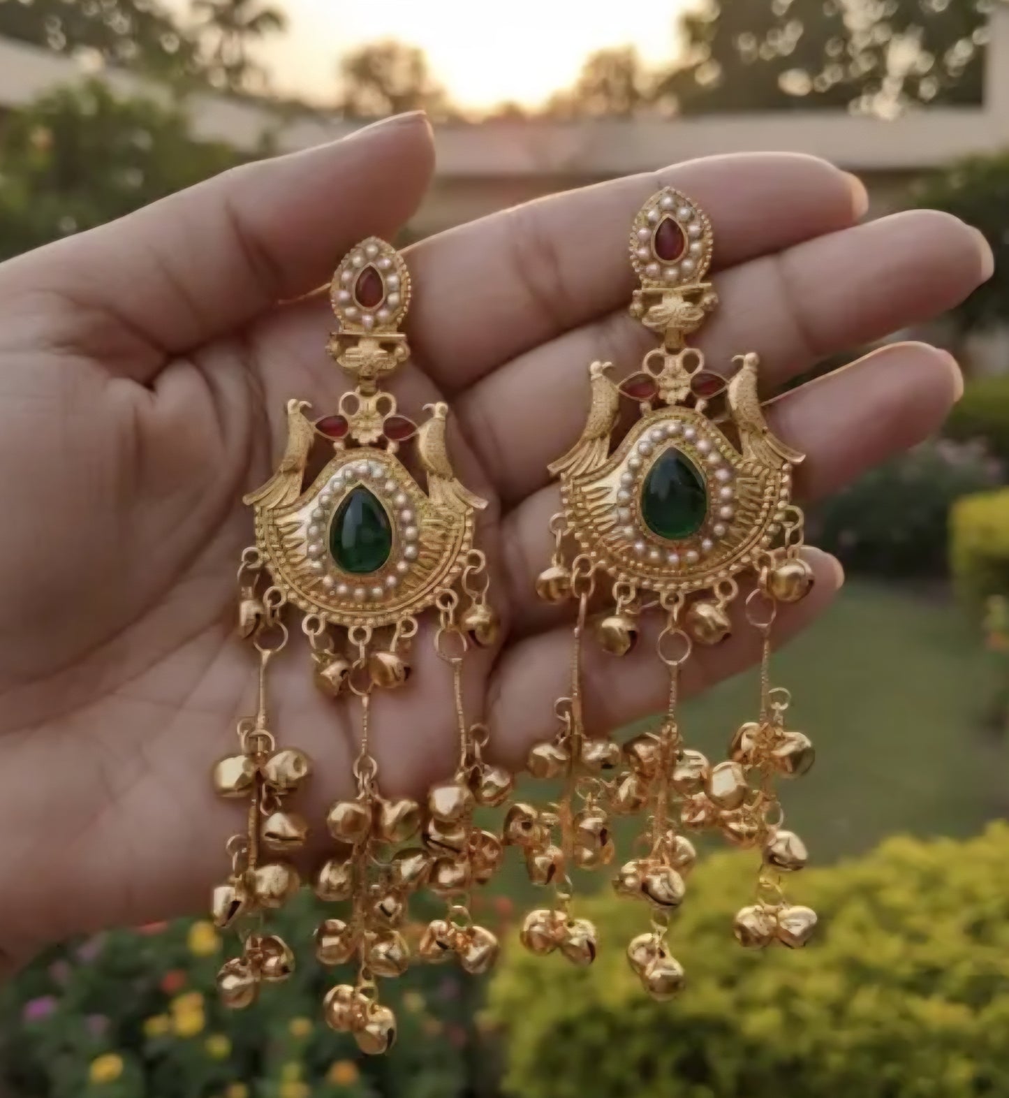 Royal Kashmiri Ghungroo Earrings