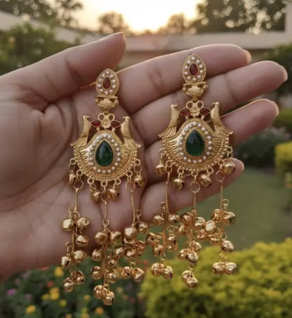 Royal Kashmiri Ghungroo Earrings