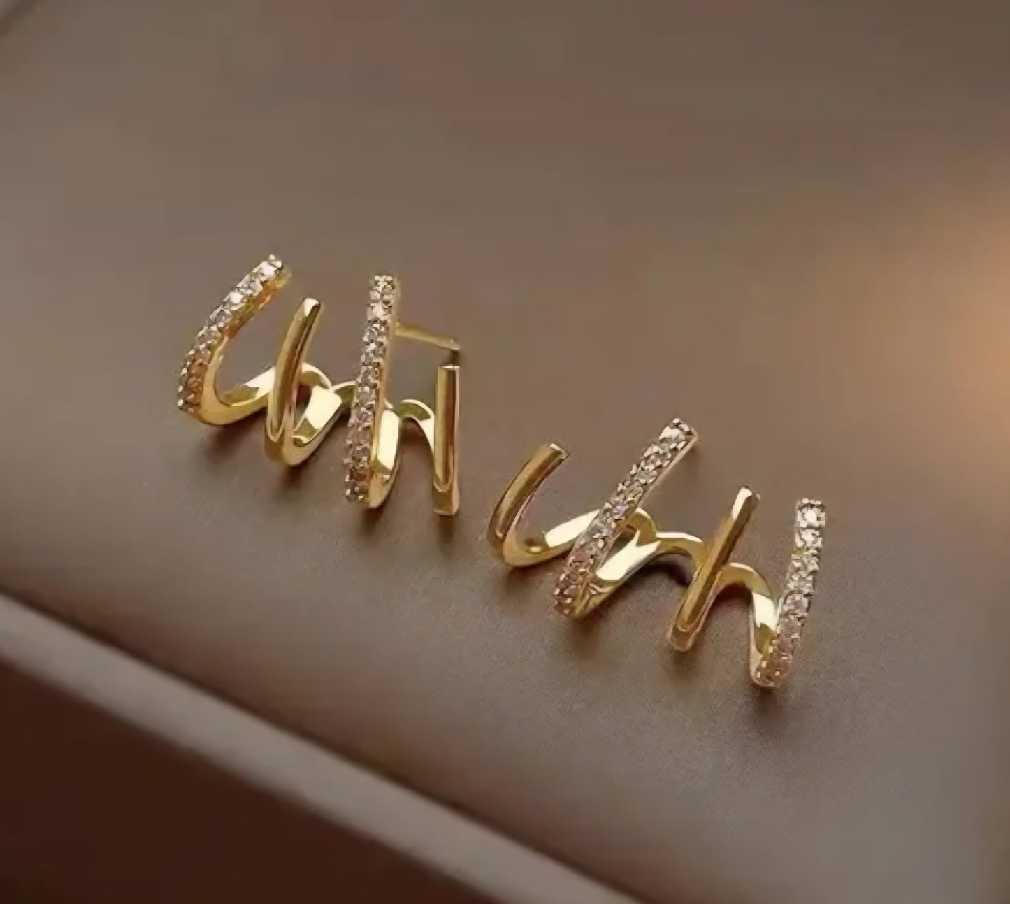 Dainty Multi-Line Stud Earrings