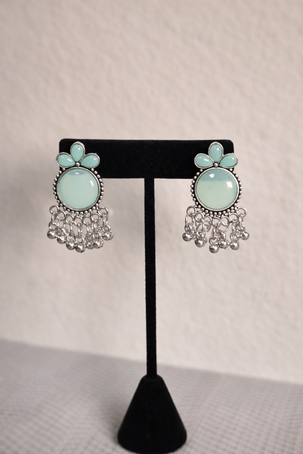 Classic Drop Earrings with Stone and Pearls