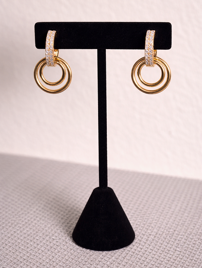 Circle Hoop Drop Earrings