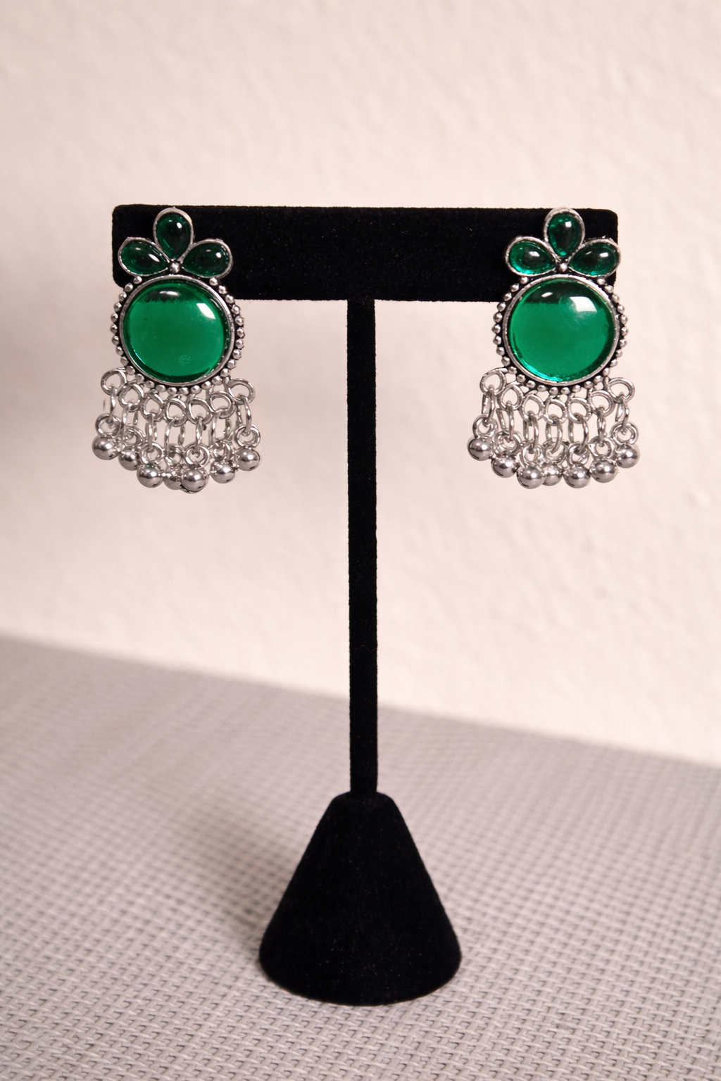 Classic Drop Earrings with Stone and Pearls