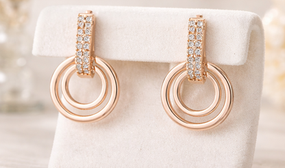 Circle Hoop Drop Earrings